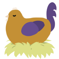A gold and overcast chicken