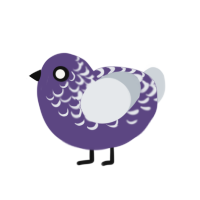 How Soon Is Now, a sapphire and mist chicken with a half-lace pattern