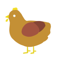 A gold and russet chicken