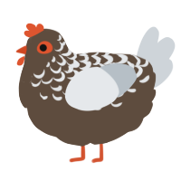 A bark and mist chicken with a half-lace pattern