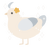 A cream and mist chicken