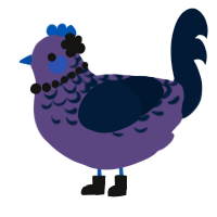A overcast and tumblr chicken with a half-lace pattern