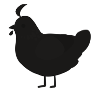 A sable chicken with a neck-speckle pattern