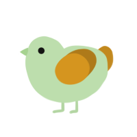 The Gluppster, a gluppy and ochre chicken