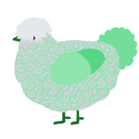 A mist and spring chicken with a double-lace pattern