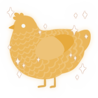 A honey chicken with a lace pattern
