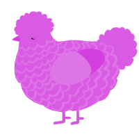 A orchid chicken with a lace pattern