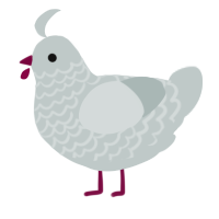 A silver chicken with a lace pattern