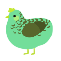 A spring and olive chicken with a half-lace pattern