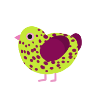 Lodestar, a lime and wine chicken with a speckle pattern