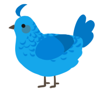 A sky and sapphire chicken with a half-lace pattern
