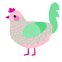 A rose and spring chicken with a lace pattern