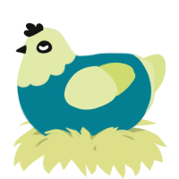 A sea and lemon chicken with a head pattern