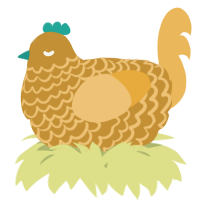 A gold and honey chicken with a lace pattern