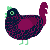 A tumblr and wine chicken with a lace pattern