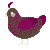 A bark and wine chicken with a lace pattern