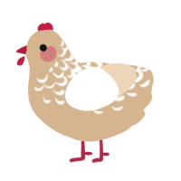 A beige and cream chicken with a half-lace pattern
