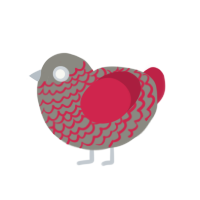 (unnamed), a ash and crimson chicken with a lace pattern