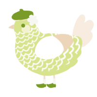 A lemon and cream chicken with a lace pattern