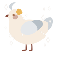A cream and mist chicken