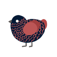 held, a tumblr and red chicken with a lace pattern