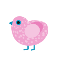 (unnamed), a pink chicken with a speckle pattern