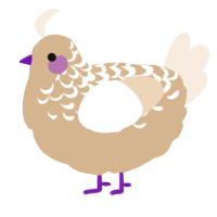 A beige and cream chicken with a half-lace pattern