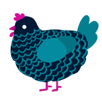 A tumblr and sea chicken with a lace pattern