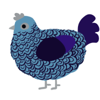 A brown and apple chicken with a double-lace pattern
