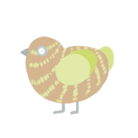 (unnamed), a beige and lemon chicken with a bar pattern