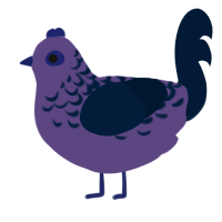A overcast and tumblr chicken with a half-lace pattern