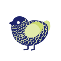 sonic exe, a navy and lemon chicken with a lace pattern