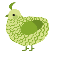 A lemon and chartreuse chicken with a lace pattern