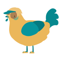 A honey and teal chicken