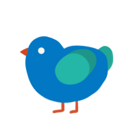 Tropicana, a sapphire and turquoise chicken