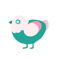 GetInto Hypnosis Mic, a turquoise and rose chicken with a head pattern