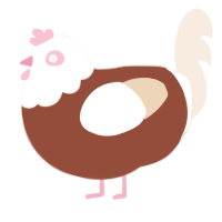 A russet and cream chicken with a head pattern
