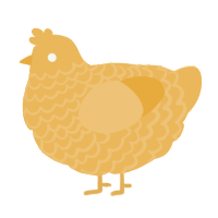 A honey chicken with a lace pattern