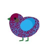 (unnamed), a maroon and sky chicken with a double-lace pattern