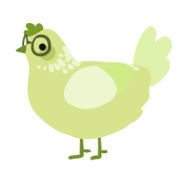 A lemon and apple chicken with a neck-speckle pattern