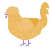 A honey chicken with a double-lace pattern