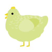 A lemon chicken with a half-lace pattern
