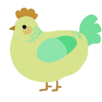 A lemon and spring chicken with a neck-band pattern
