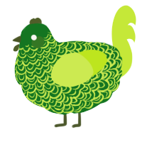 A leaf and lime chicken with a double-lace pattern