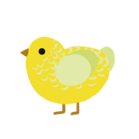 A yellow and lemon chicken with a half-lace pattern