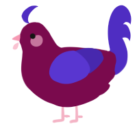 A wine and indigo chicken