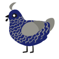 A navy and ash chicken with a lace pattern