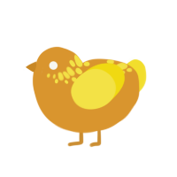 Tang, a orange and yellow chicken with a neck-speckle pattern