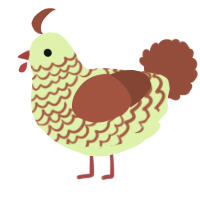A apple and russet chicken with a lace pattern