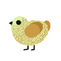 (unnamed), a apple and gold chicken with a double-lace pattern